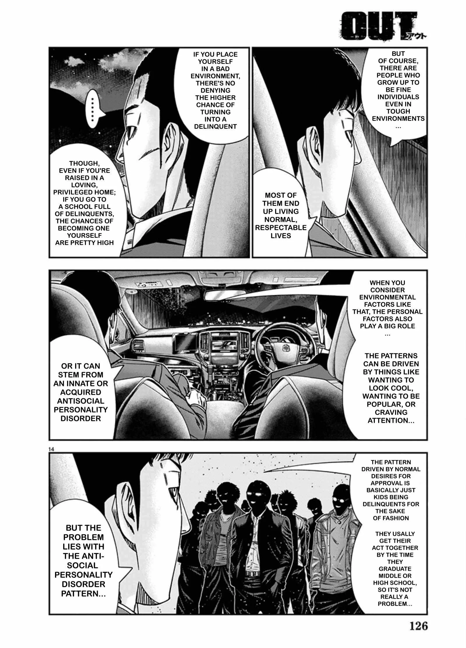 Out (Makoto Mizuta) Chapter 240 page 14