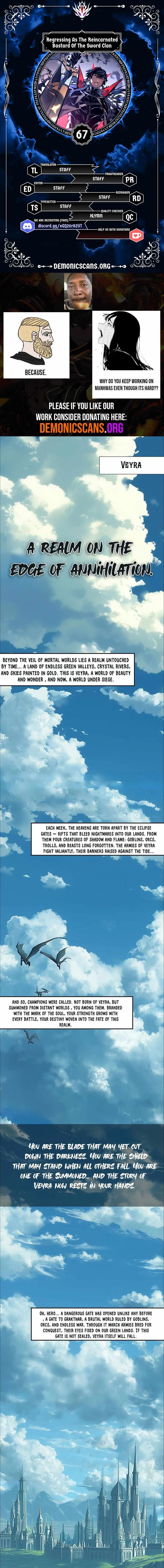Regressing As The Reincarnated Bastard Of The Sword Clan Chapter 67 page 1