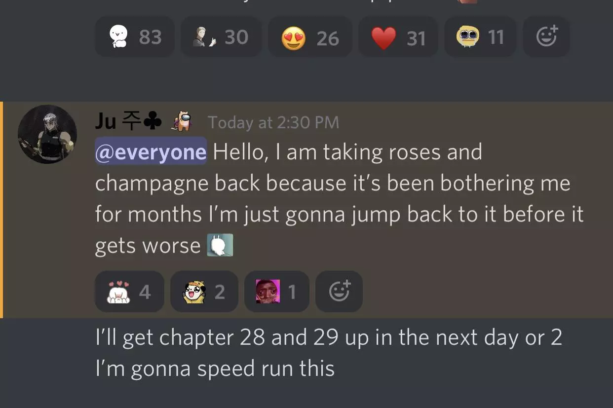 Roses and Champagne Chapter 27.5 page 1