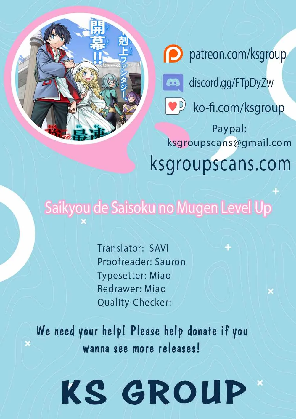 Saikyou de Saisoku no Mugen Level Up Chapter 28 page 1