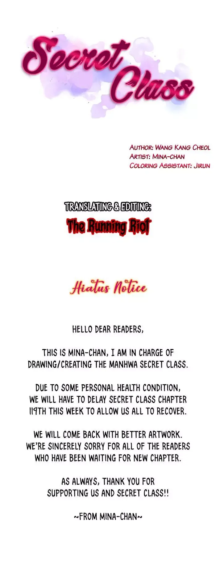 Secret Class Chapter 118.5 page 1