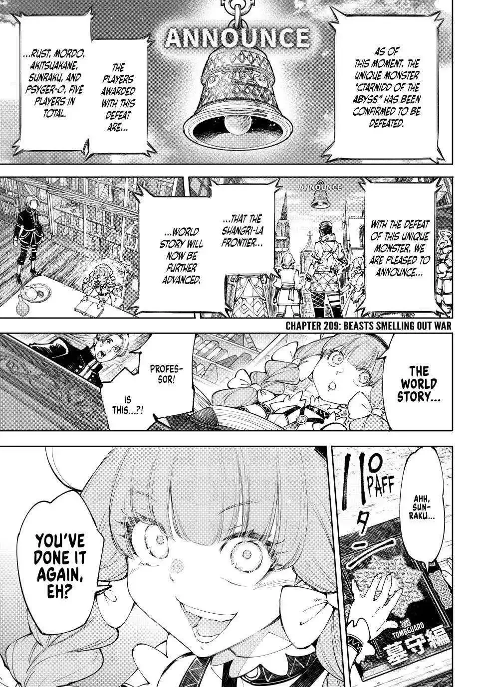 Shangri-La Frontier ~ Kusoge Hunter, Kamige ni Idoman to su~ Chapter 209 page 1