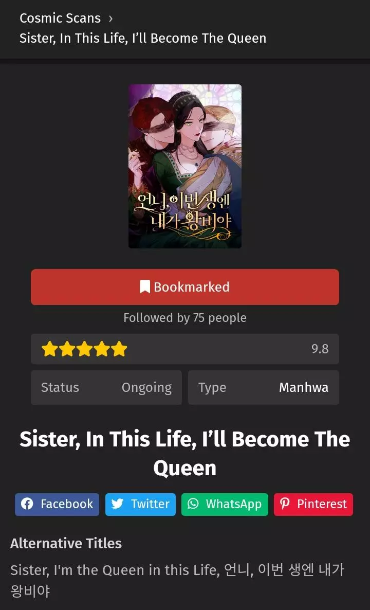 Sister, I Am the Queen in This Life Chapter 10.1 page 2