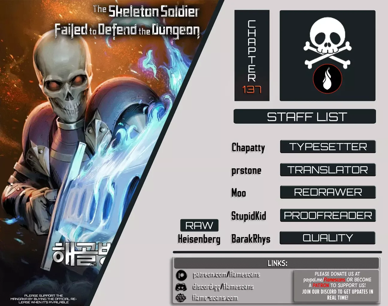 Skeleton Soldier Couldn’T Protect The Dungeon Chapter 137 page 1