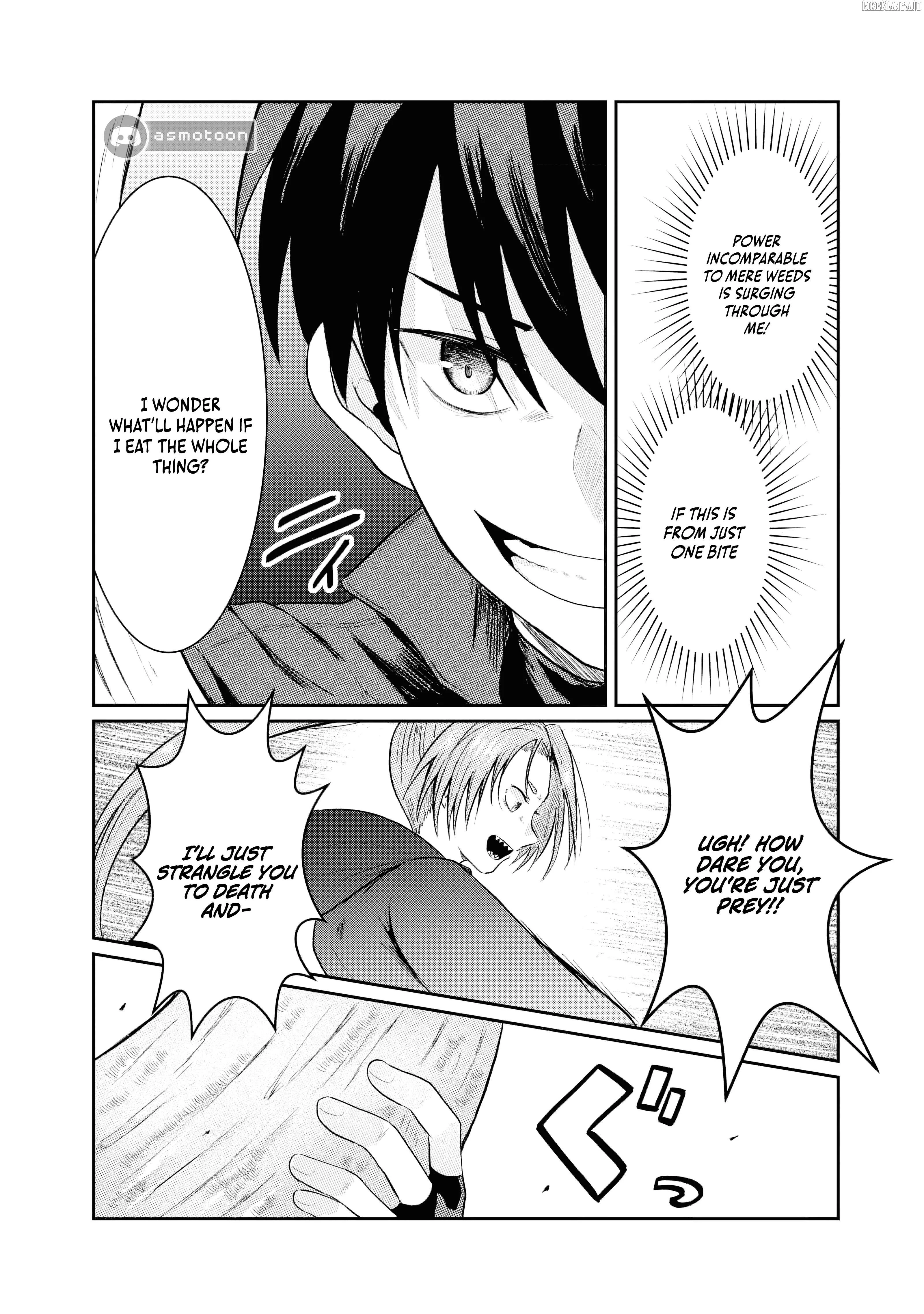 "Sono Hen no Kusa demo Kuttoke" to Tsuihou Sareta Munou Skill [Shokubutsugui] Mochi Tenseisha, Elf no Sato de Maboroshi no Shokubutsu o Tabete Musou Suru Chapter 1 page 23