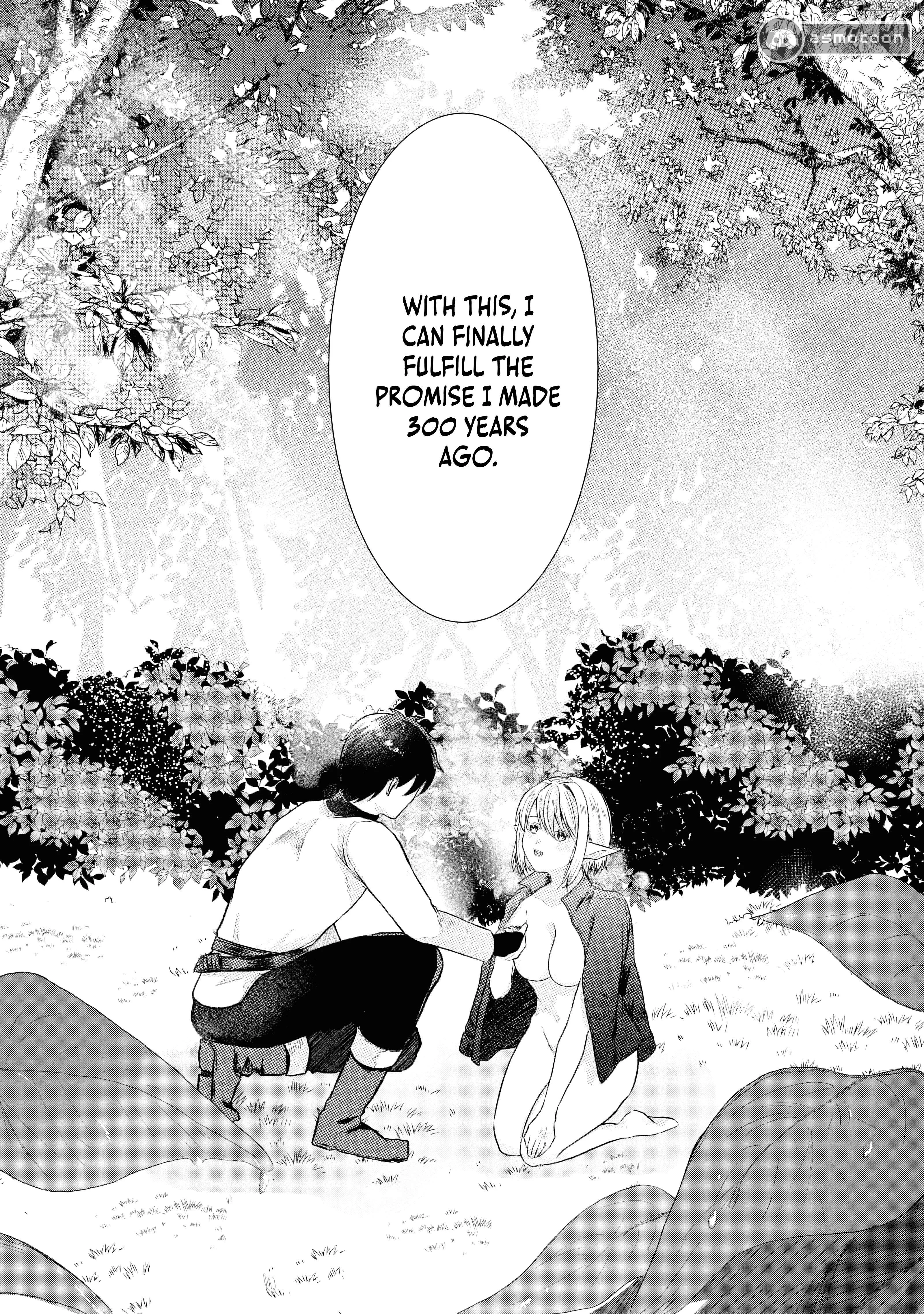 "Sono Hen no Kusa demo Kuttoke" to Tsuihou Sareta Munou Skill [Shokubutsugui] Mochi Tenseisha, Elf no Sato de Maboroshi no Shokubutsu o Tabete Musou Suru Chapter 1 page 39