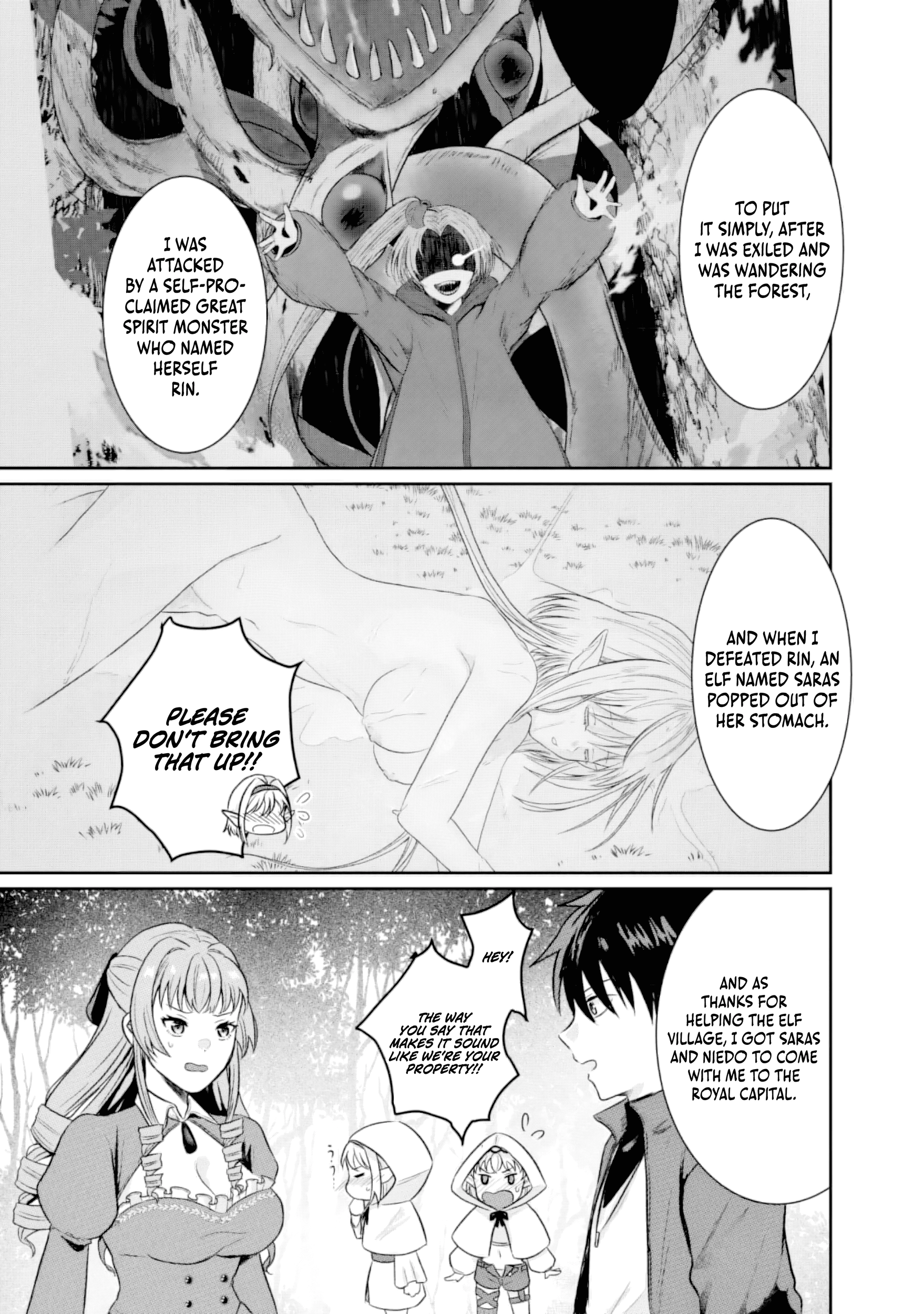 "Sono Hen no Kusa demo Kuttoke" to Tsuihou Sareta Munou Skill [Shokubutsugui] Mochi Tenseisha, Elf no Sato de Maboroshi no Shokubutsu o Tabete Musou Suru Chapter 14 page 14