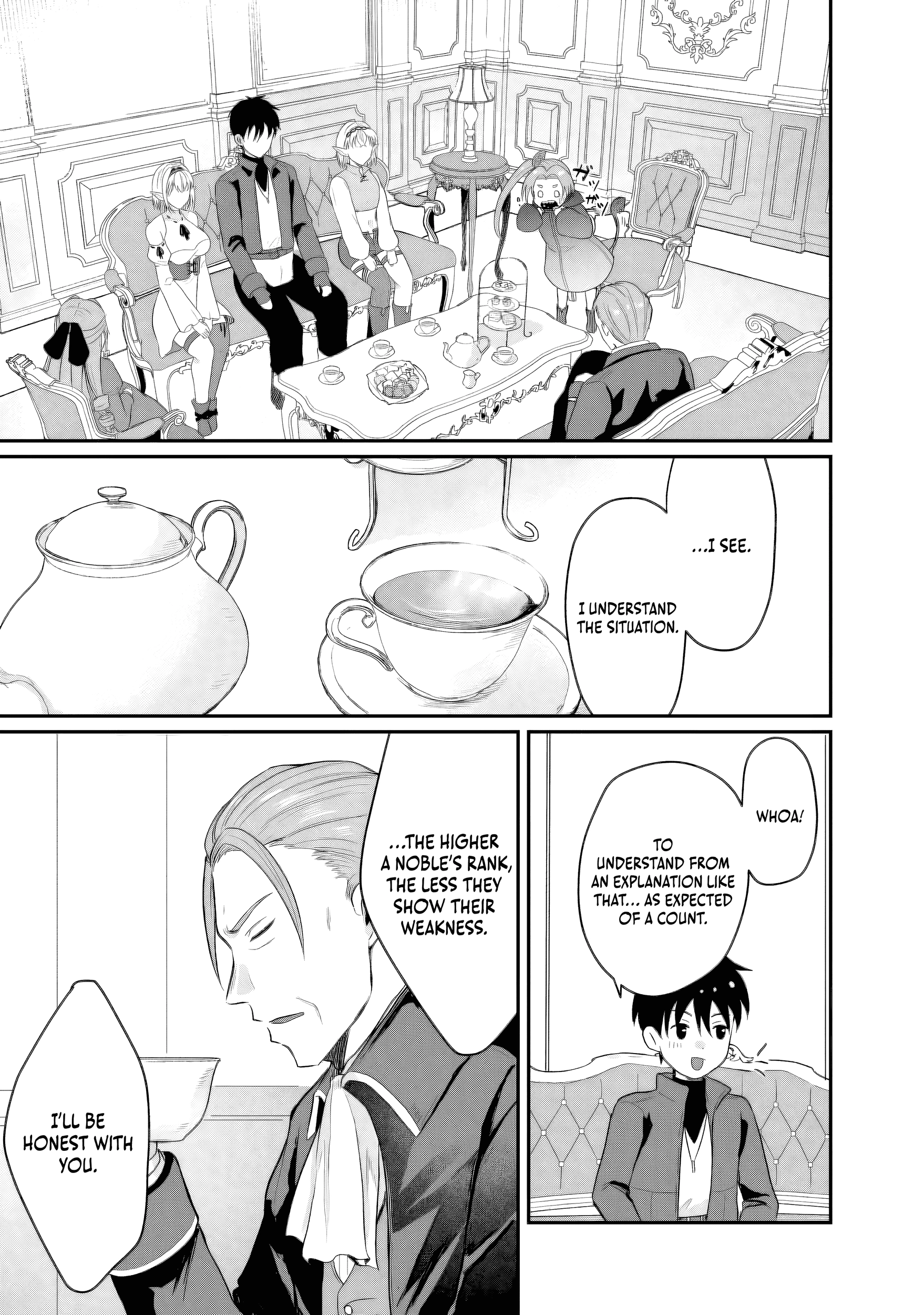 "Sono Hen no Kusa demo Kuttoke" to Tsuihou Sareta Munou Skill [Shokubutsugui] Mochi Tenseisha, Elf no Sato de Maboroshi no Shokubutsu o Tabete Musou Suru Chapter 17 page 4