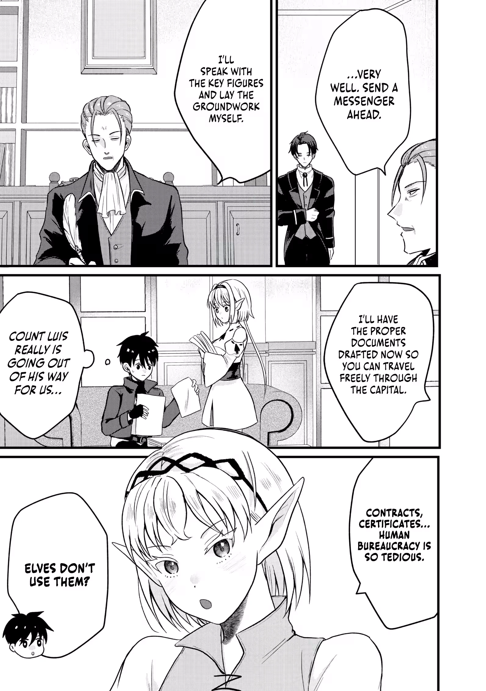 "Sono Hen no Kusa demo Kuttoke" to Tsuihou Sareta Munou Skill [Shokubutsugui] Mochi Tenseisha, Elf no Sato de Maboroshi no Shokubutsu o Tabete Musou Suru Chapter 19 page 4