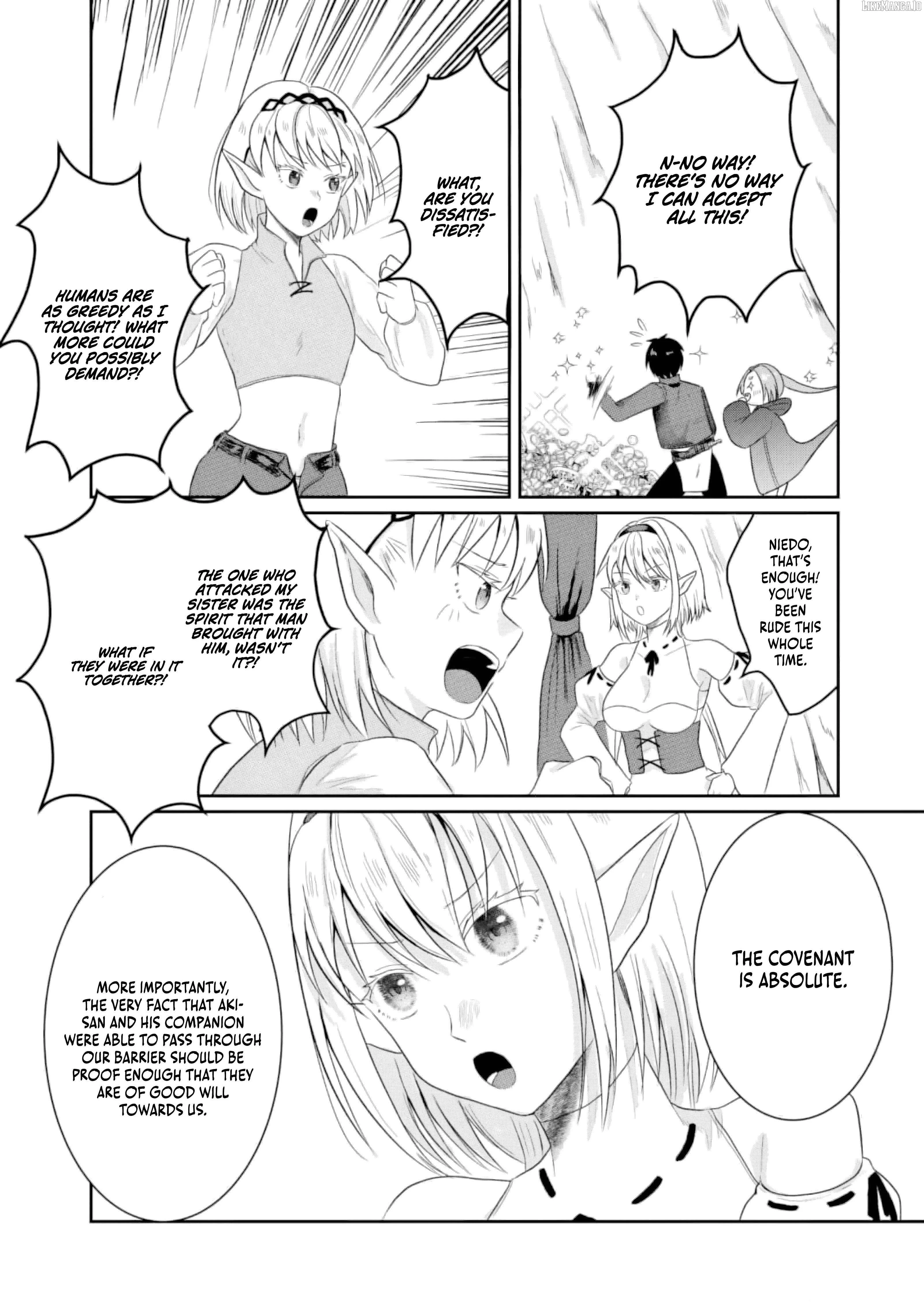 "Sono Hen no Kusa demo Kuttoke" to Tsuihou Sareta Munou Skill [Shokubutsugui] Mochi Tenseisha, Elf no Sato de Maboroshi no Shokubutsu o Tabete Musou Suru Chapter 2 page 25