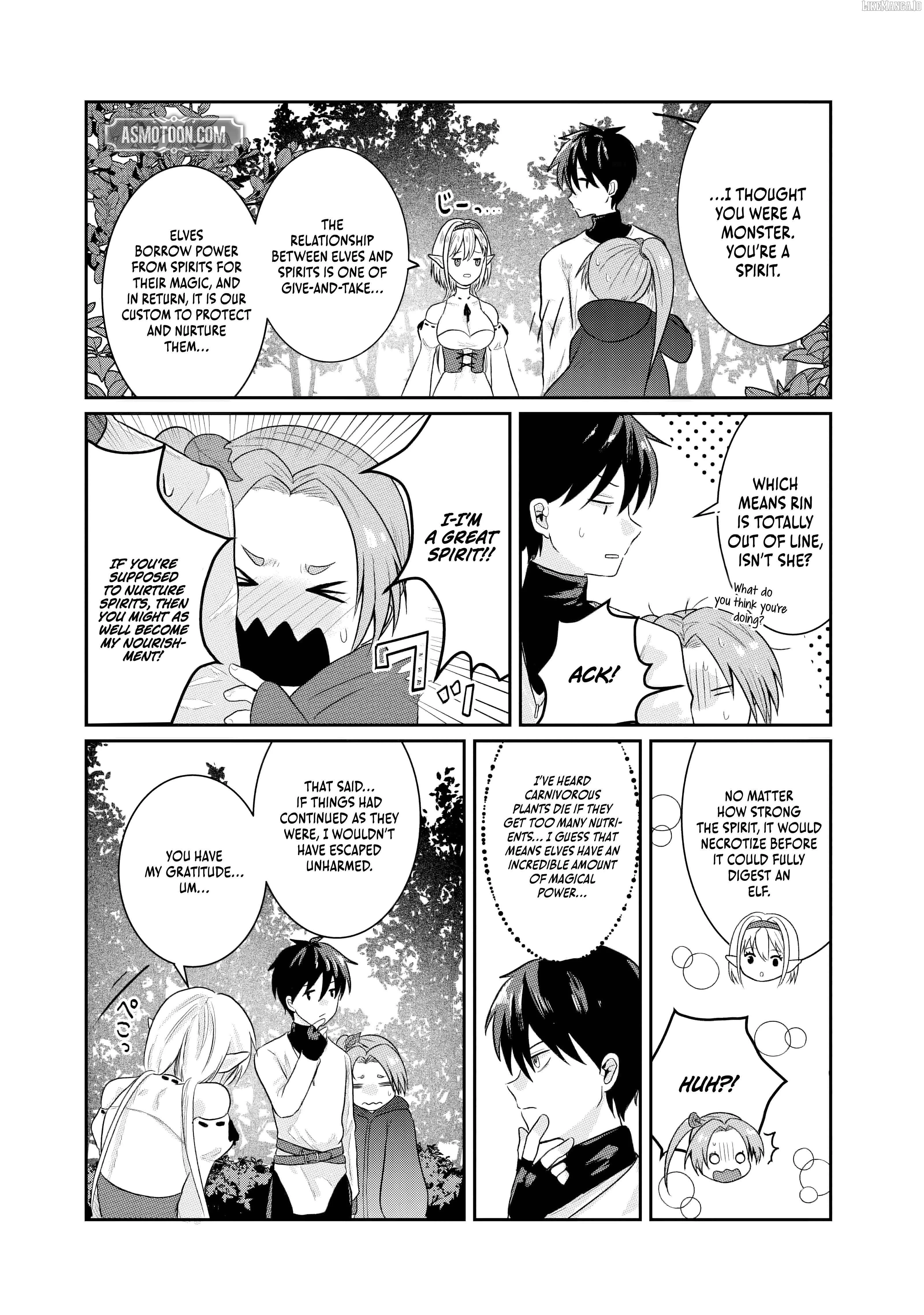 "Sono Hen no Kusa demo Kuttoke" to Tsuihou Sareta Munou Skill [Shokubutsugui] Mochi Tenseisha, Elf no Sato de Maboroshi no Shokubutsu o Tabete Musou Suru Chapter 2 page 14