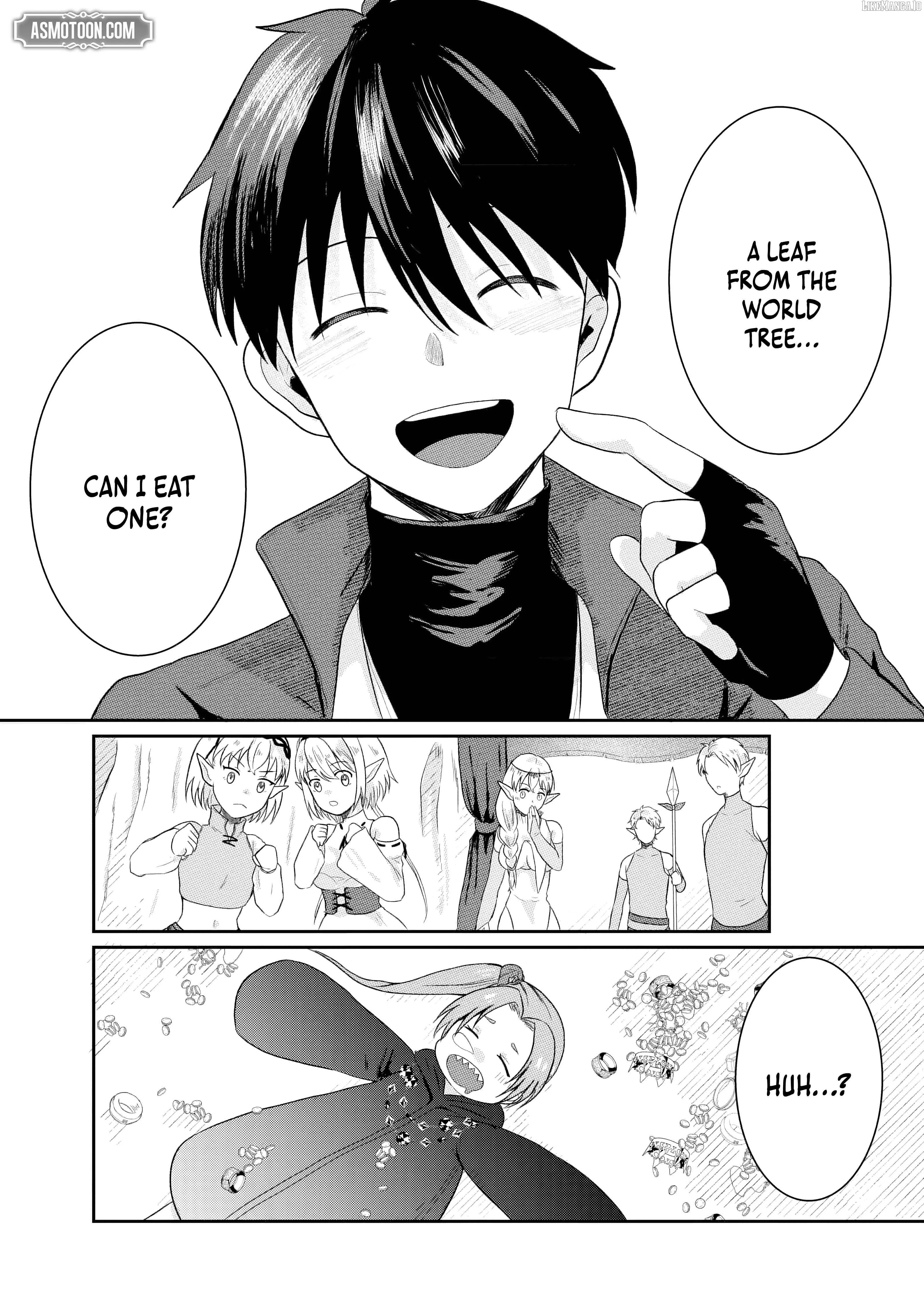 "Sono Hen no Kusa demo Kuttoke" to Tsuihou Sareta Munou Skill [Shokubutsugui] Mochi Tenseisha, Elf no Sato de Maboroshi no Shokubutsu o Tabete Musou Suru Chapter 2 page 37