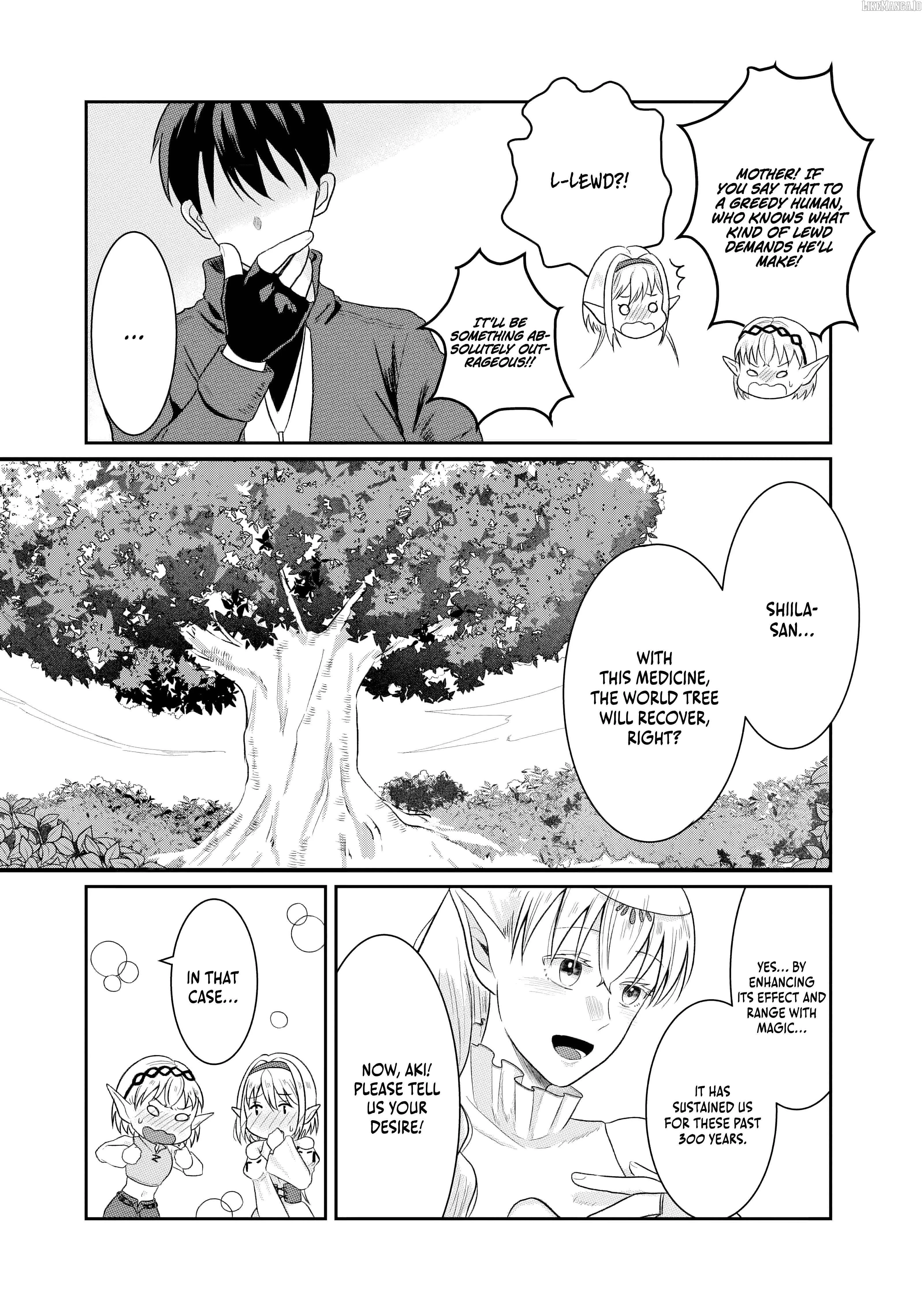 "Sono Hen no Kusa demo Kuttoke" to Tsuihou Sareta Munou Skill [Shokubutsugui] Mochi Tenseisha, Elf no Sato de Maboroshi no Shokubutsu o Tabete Musou Suru Chapter 2 page 36