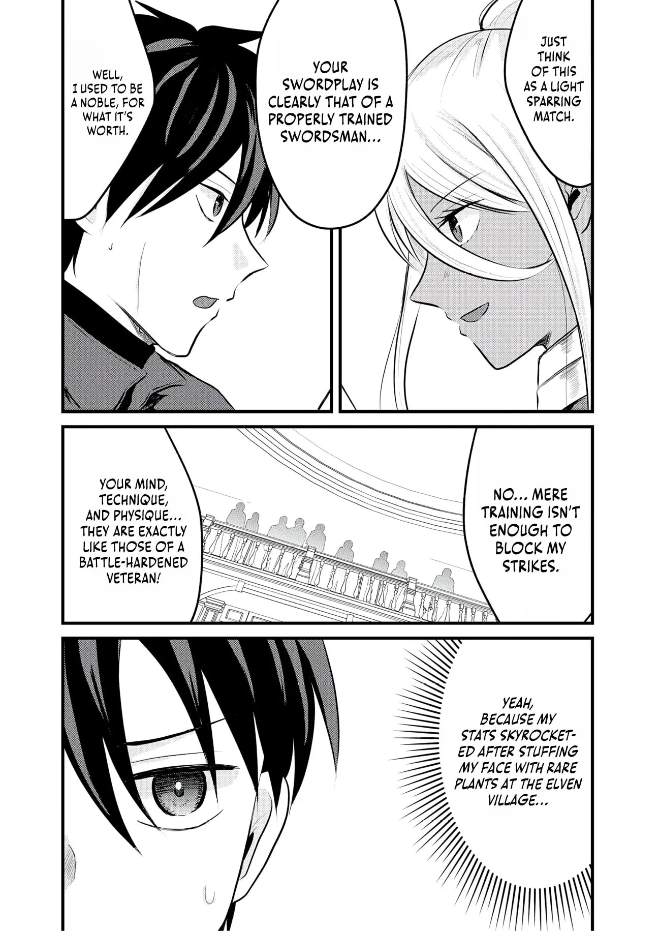 "Sono Hen no Kusa demo Kuttoke" to Tsuihou Sareta Munou Skill [Shokubutsugui] Mochi Tenseisha, Elf no Sato de Maboroshi no Shokubutsu o Tabete Musou Suru Chapter 23 page 16