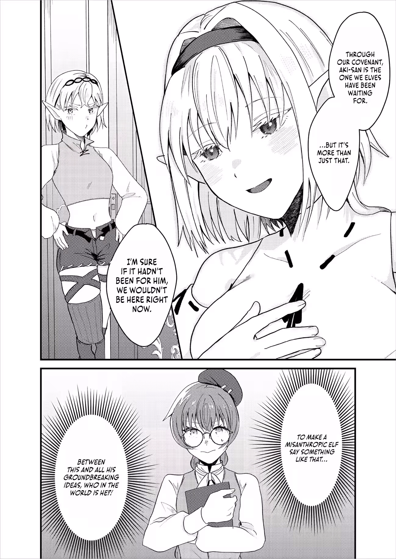 "Sono Hen no Kusa demo Kuttoke" to Tsuihou Sareta Munou Skill [Shokubutsugui] Mochi Tenseisha, Elf no Sato de Maboroshi no Shokubutsu o Tabete Musou Suru Chapter 31 page 9