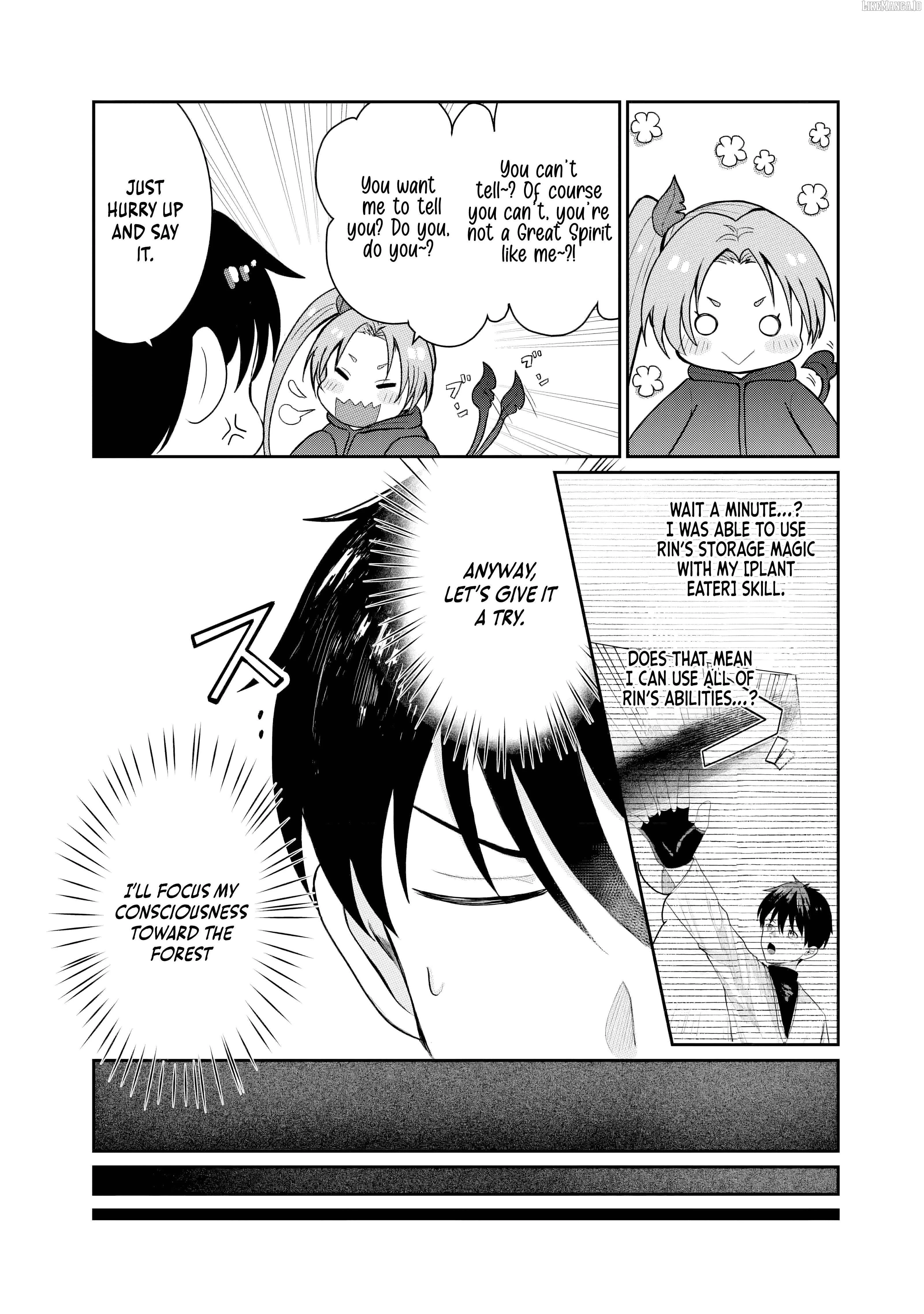 "Sono Hen no Kusa demo Kuttoke" to Tsuihou Sareta Munou Skill [Shokubutsugui] Mochi Tenseisha, Elf no Sato de Maboroshi no Shokubutsu o Tabete Musou Suru Chapter 4 page 4