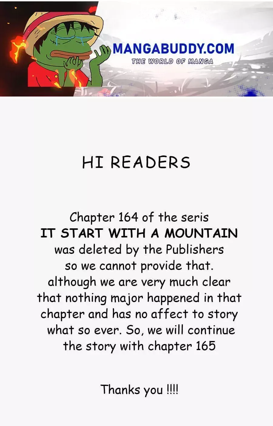Start a mountain Chapter 164 page 1