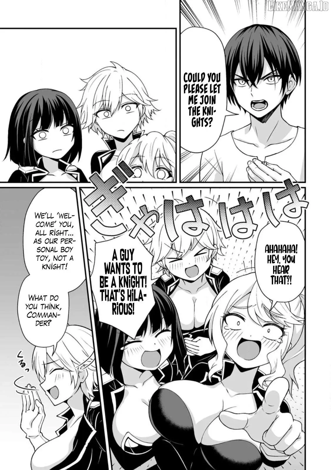 Teisou Gyakuten Sekai De Yuiitsu No Otoko Kishi No Ore, Onna Kishi Gakuen Ni Nyuugaku Shitara Nazeka Eiyou Atsukai Sareta ~Zetsurin Skill De Harem Musou~ Chapter 1 page 9