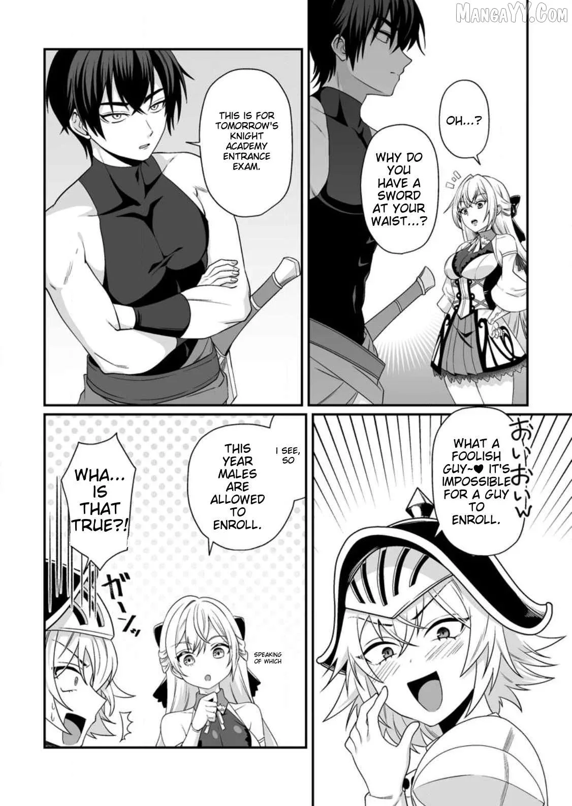 Teisou Gyakuten Sekai De Yuiitsu No Otoko Kishi No Ore, Onna Kishi Gakuen Ni Nyuugaku Shitara Nazeka Eiyou Atsukai Sareta ~Zetsurin Skill De Harem Musou~ Chapter 2.2 page 2