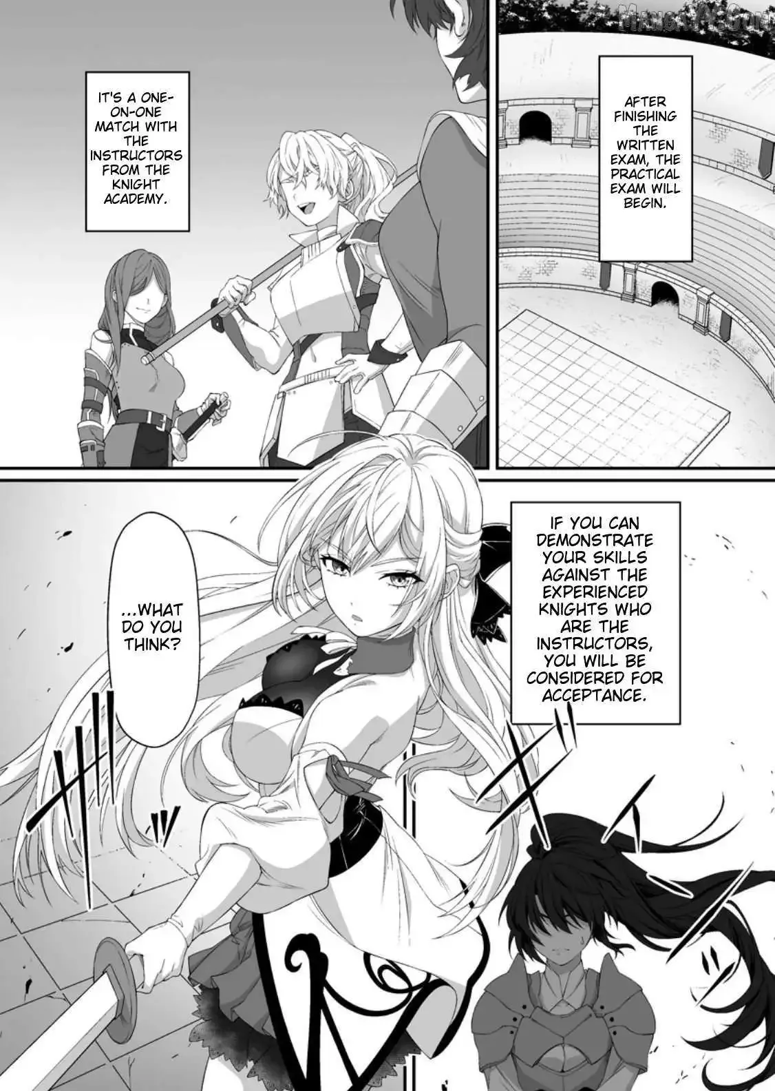 Teisou Gyakuten Sekai De Yuiitsu No Otoko Kishi No Ore, Onna Kishi Gakuen Ni Nyuugaku Shitara Nazeka Eiyou Atsukai Sareta ~Zetsurin Skill De Harem Musou~ Chapter 2.3 page 3