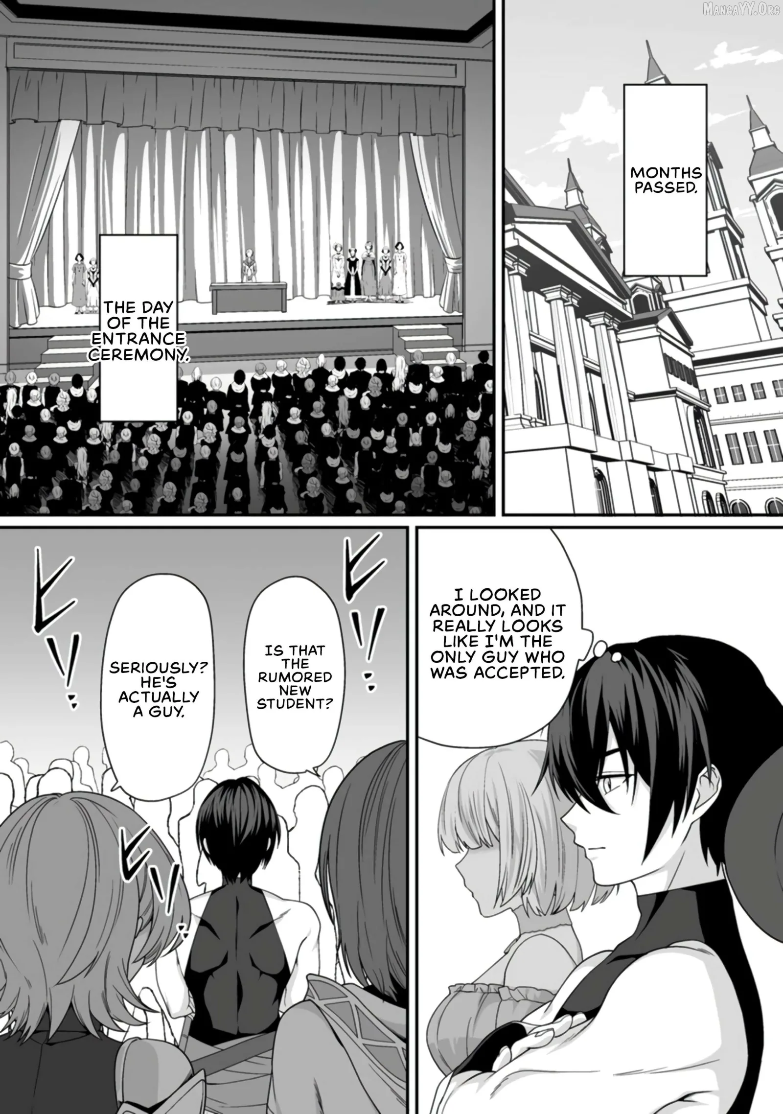 Teisou Gyakuten Sekai De Yuiitsu No Otoko Kishi No Ore, Onna Kishi Gakuen Ni Nyuugaku Shitara Nazeka Eiyou Atsukai Sareta ~Zetsurin Skill De Harem Musou~ Chapter 4 page 3