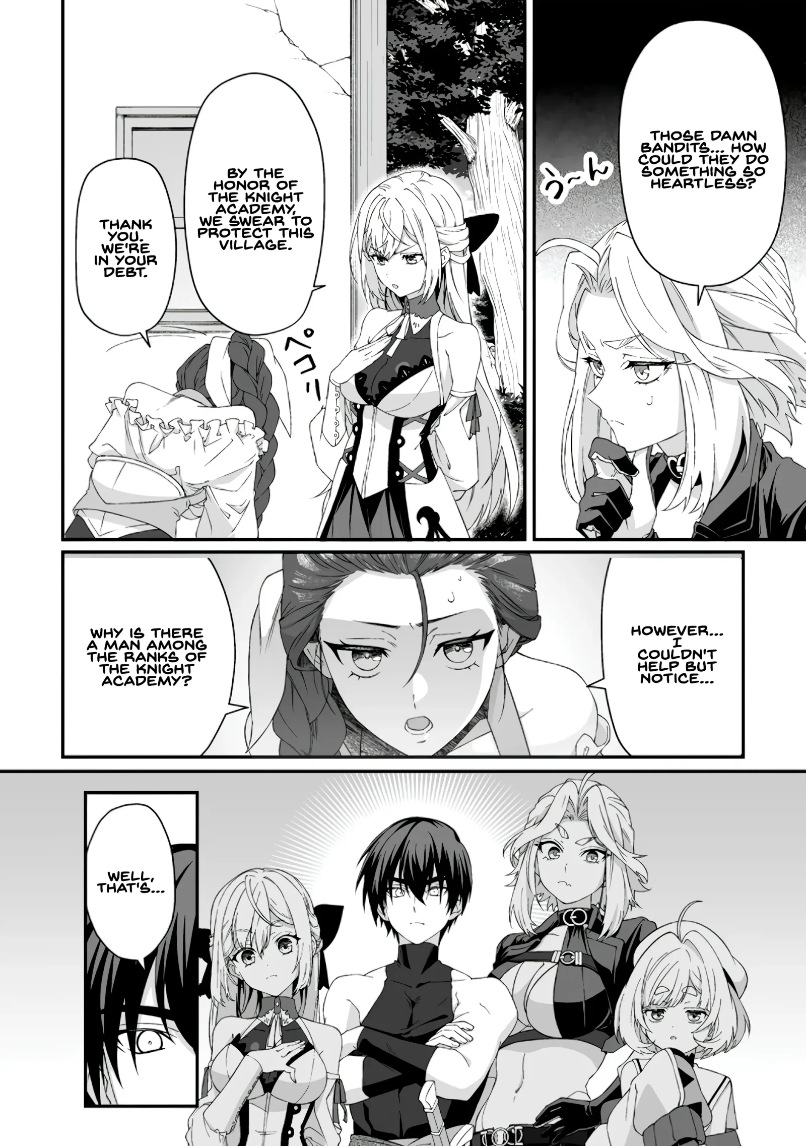 Teisou Gyakuten Sekai De Yuiitsu No Otoko Kishi No Ore, Onna Kishi Gakuen Ni Nyuugaku Shitara Nazeka Eiyou Atsukai Sareta ~Zetsurin Skill De Harem Musou~ Chapter 8.1 page 2