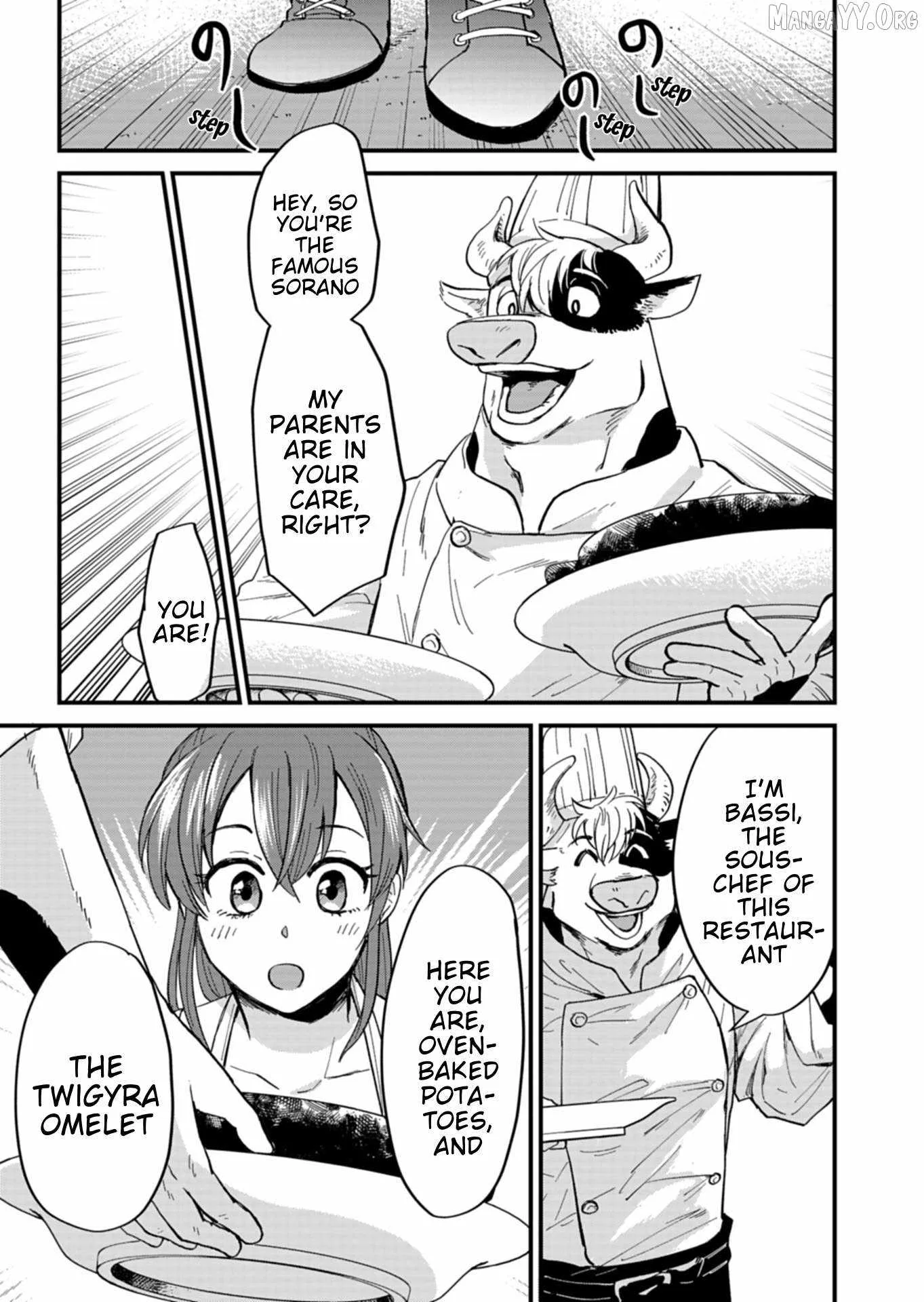 Tenkuu no Isekai Bistro-Ten - Kanban Musume Sorano ga Oishii Shiawase Todokemasu Chapter 6 page 9