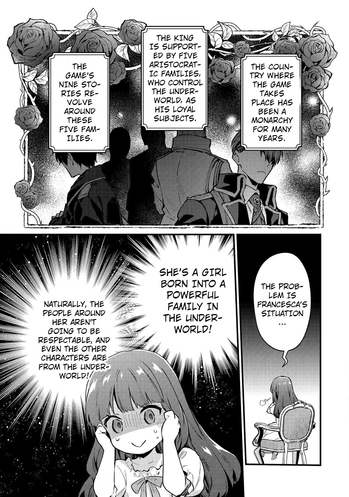The Beloved Daughter of a Crime Family Was Reincarnated as the Daughter of a Gangster in an Otome Game Chapter 1 page 34