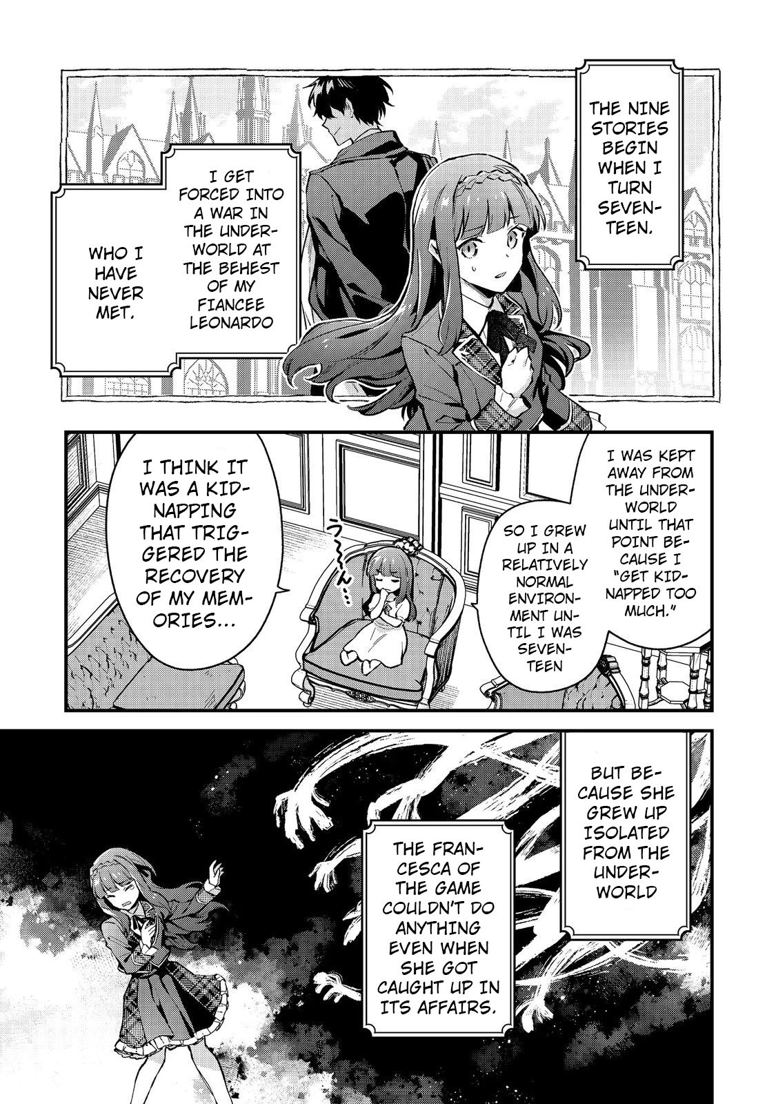 The Beloved Daughter of a Crime Family Was Reincarnated as the Daughter of a Gangster in an Otome Game Chapter 1 page 36