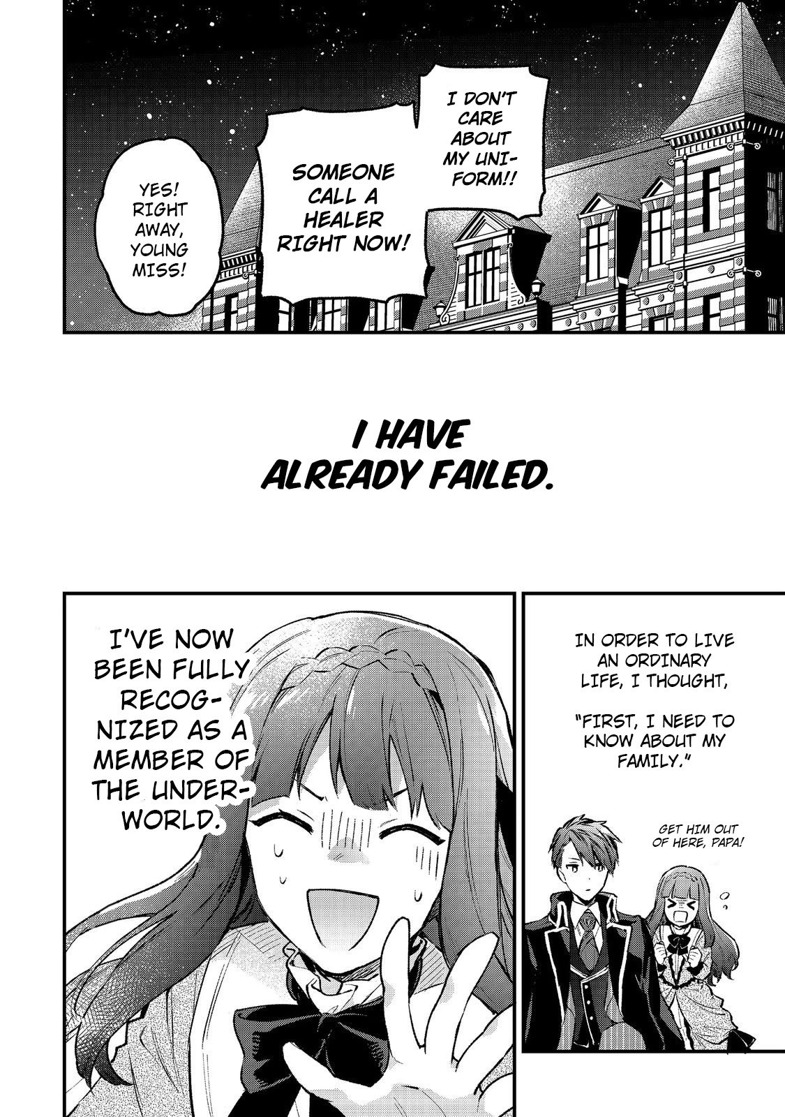 The Beloved Daughter of a Crime Family Was Reincarnated as the Daughter of a Gangster in an Otome Game Chapter 1 page 45