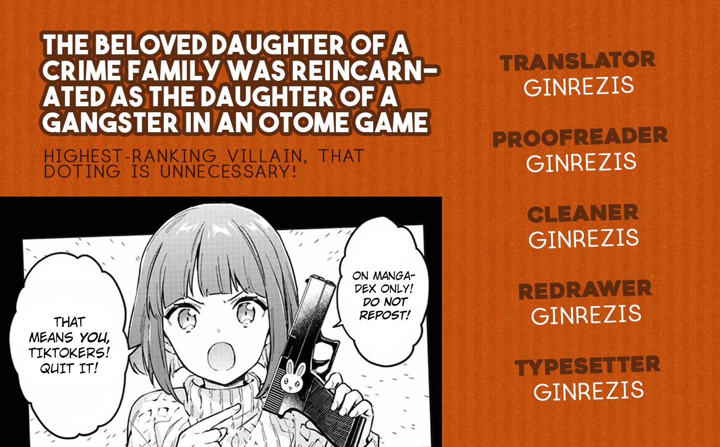 The Beloved Daughter of a Crime Family Was Reincarnated as the Daughter of a Gangster in an Otome Game Chapter 10 page 19