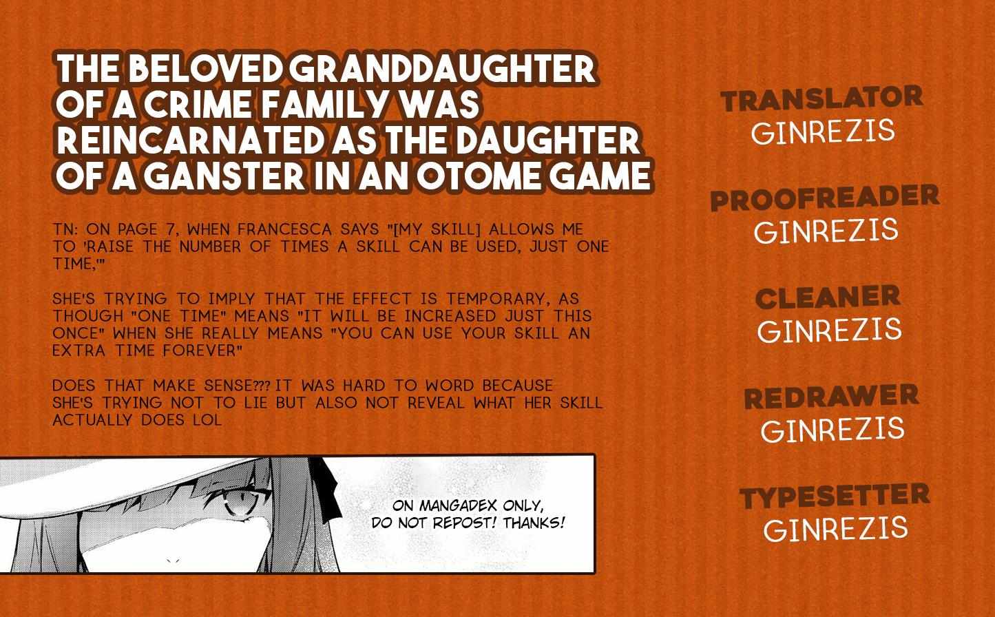 The Beloved Daughter of a Crime Family Was Reincarnated as the Daughter of a Gangster in an Otome Game Chapter 13 page 21