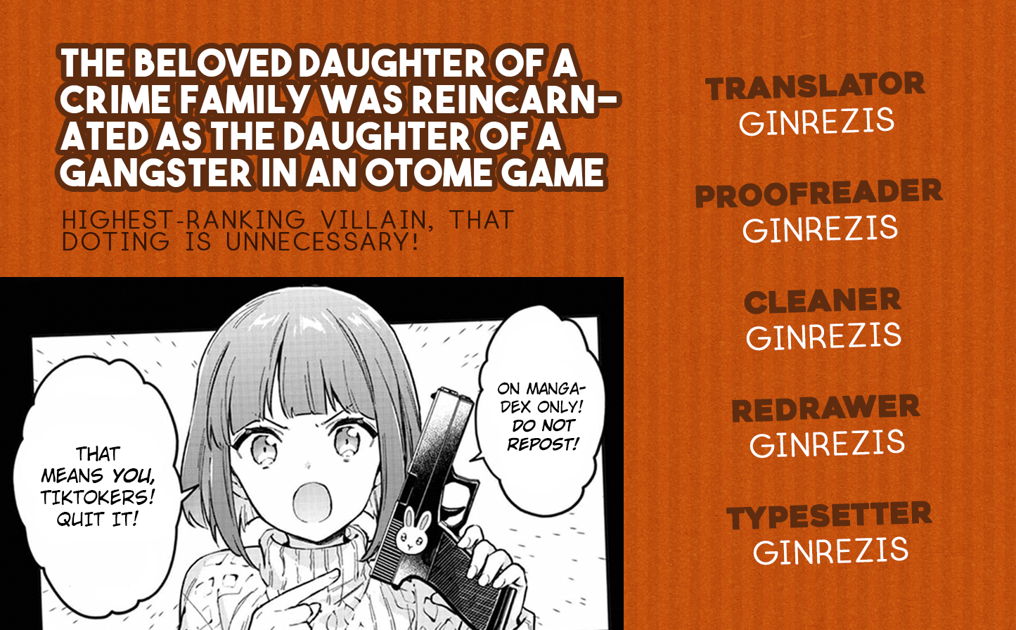 The Beloved Daughter of a Crime Family Was Reincarnated as the Daughter of a Gangster in an Otome Game Chapter 15 page 27
