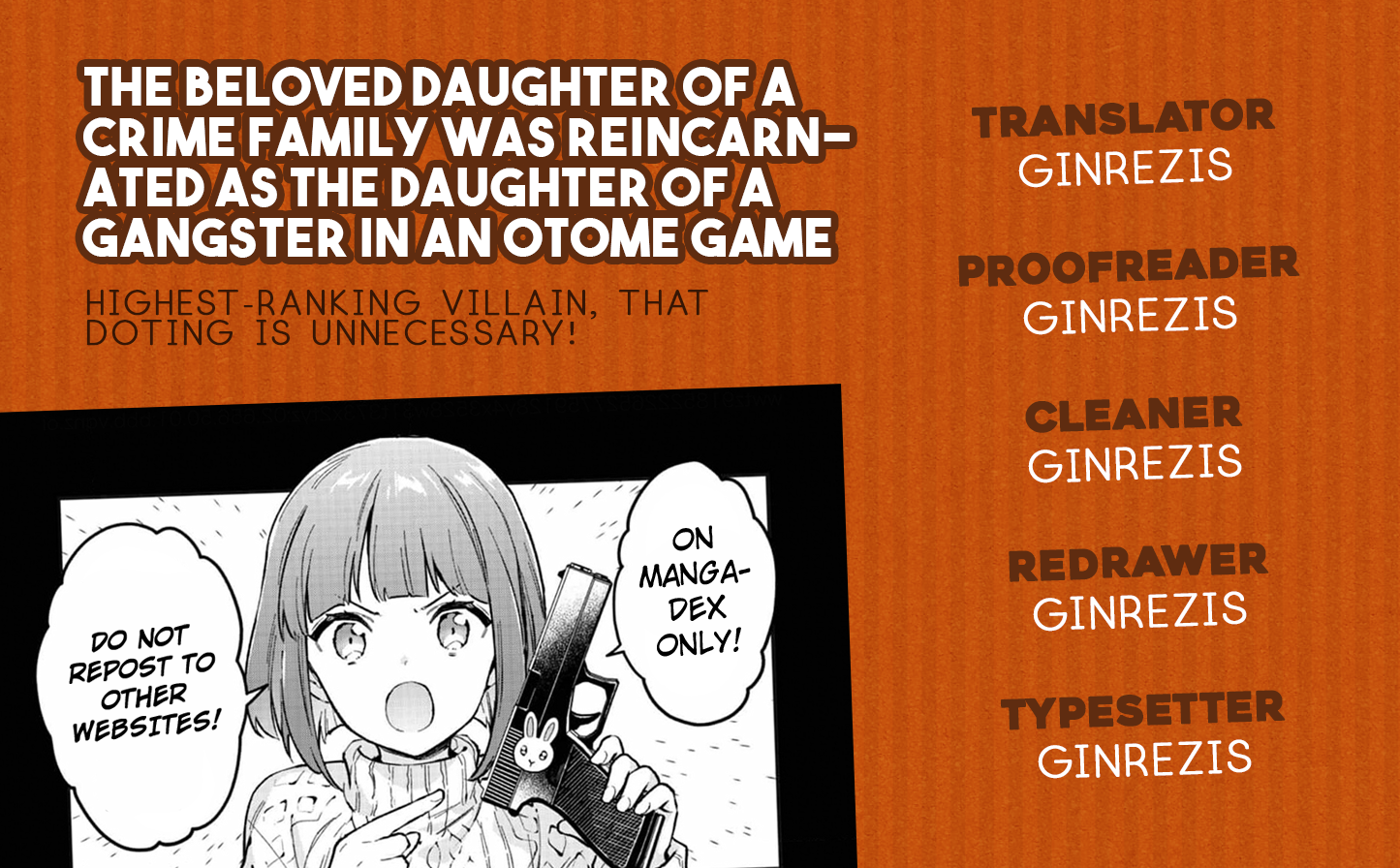 The Beloved Daughter of a Crime Family Was Reincarnated as the Daughter of a Gangster in an Otome Game Chapter 4.5 page 18
