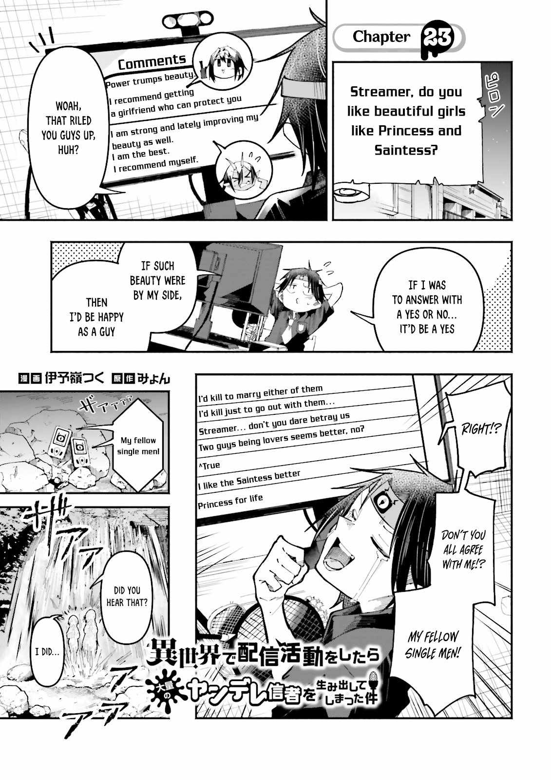 The Case In Which Streaming In Another World Led To The Creation Of A Massive Yandere Following Chapter 23 page 1