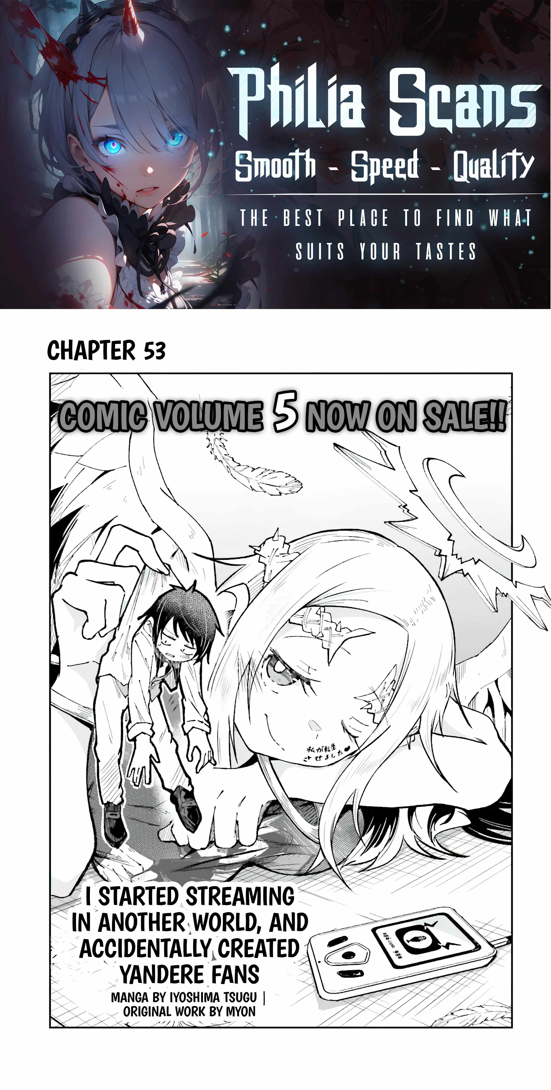 The Case In Which Streaming In Another World Led To The Creation Of A Massive Yandere Following Chapter 53.1 page 1