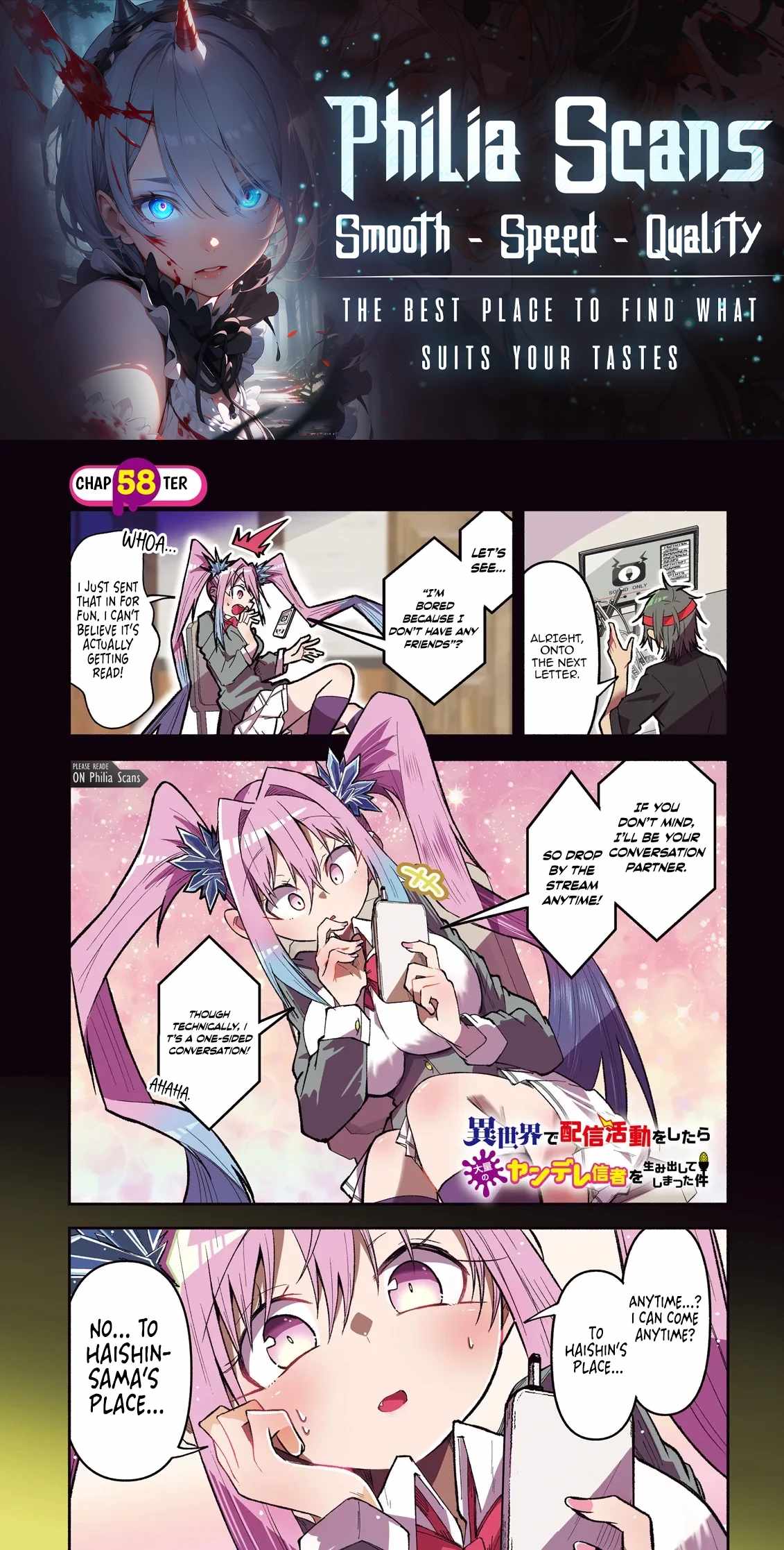 The Case In Which Streaming In Another World Led To The Creation Of A Massive Yandere Following Chapter 58.1 page 1