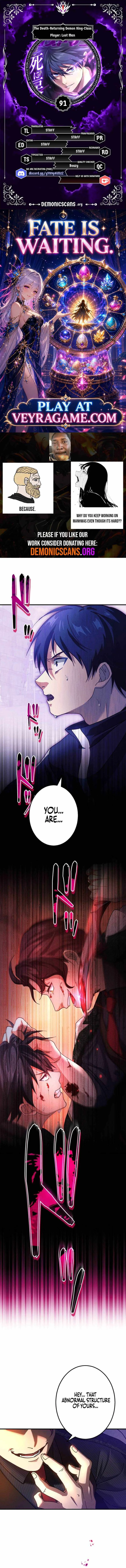 The Death-Returning Demon King-Class Player: Lost Man Chapter 91 page 1