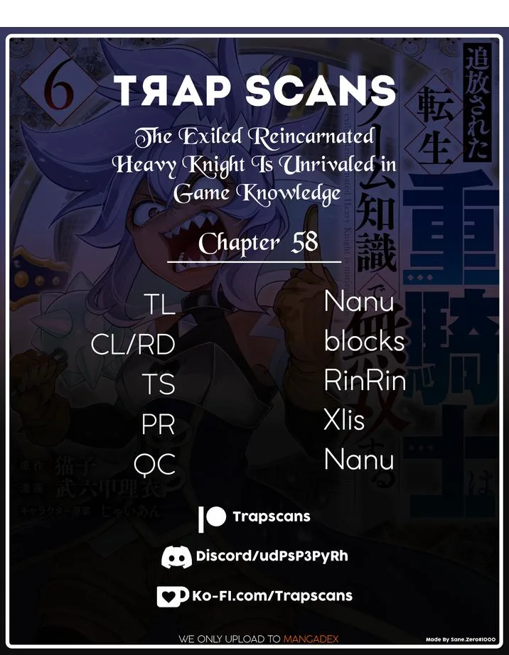 The Exiled Reincarnated Heavy Knight Is Unrivaled In Game Knowledge Chapter 58 page 1