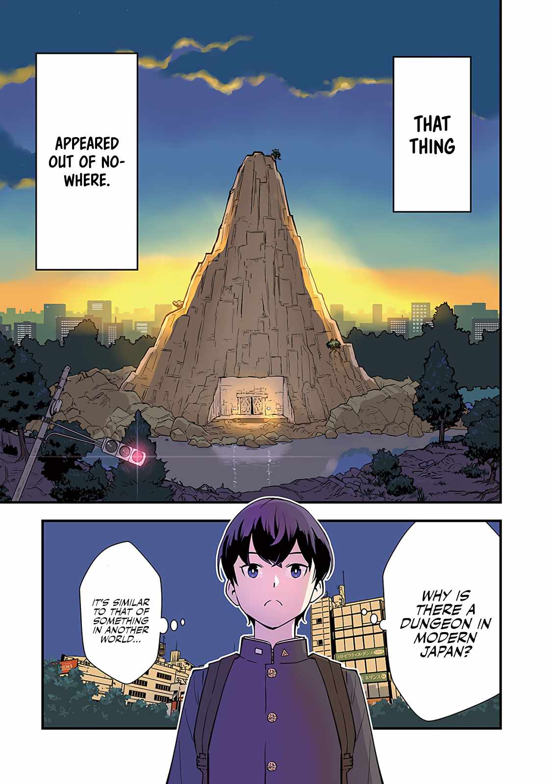The hero returns from another world, becomes an influencer, and earns money in the real world, where dungeons have appeared! Chapter 1 page 2