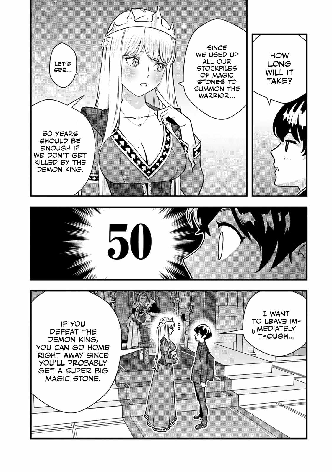 The hero returns from another world, becomes an influencer, and earns money in the real world, where dungeons have appeared! Chapter 1 page 9