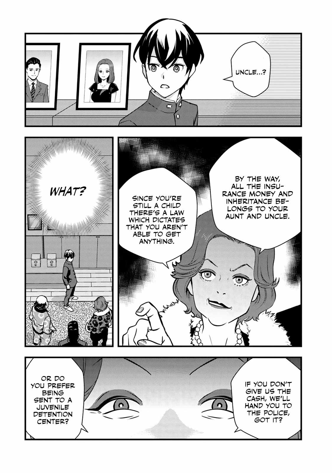 The hero returns from another world, becomes an influencer, and earns money in the real world, where dungeons have appeared! Chapter 1 page 36