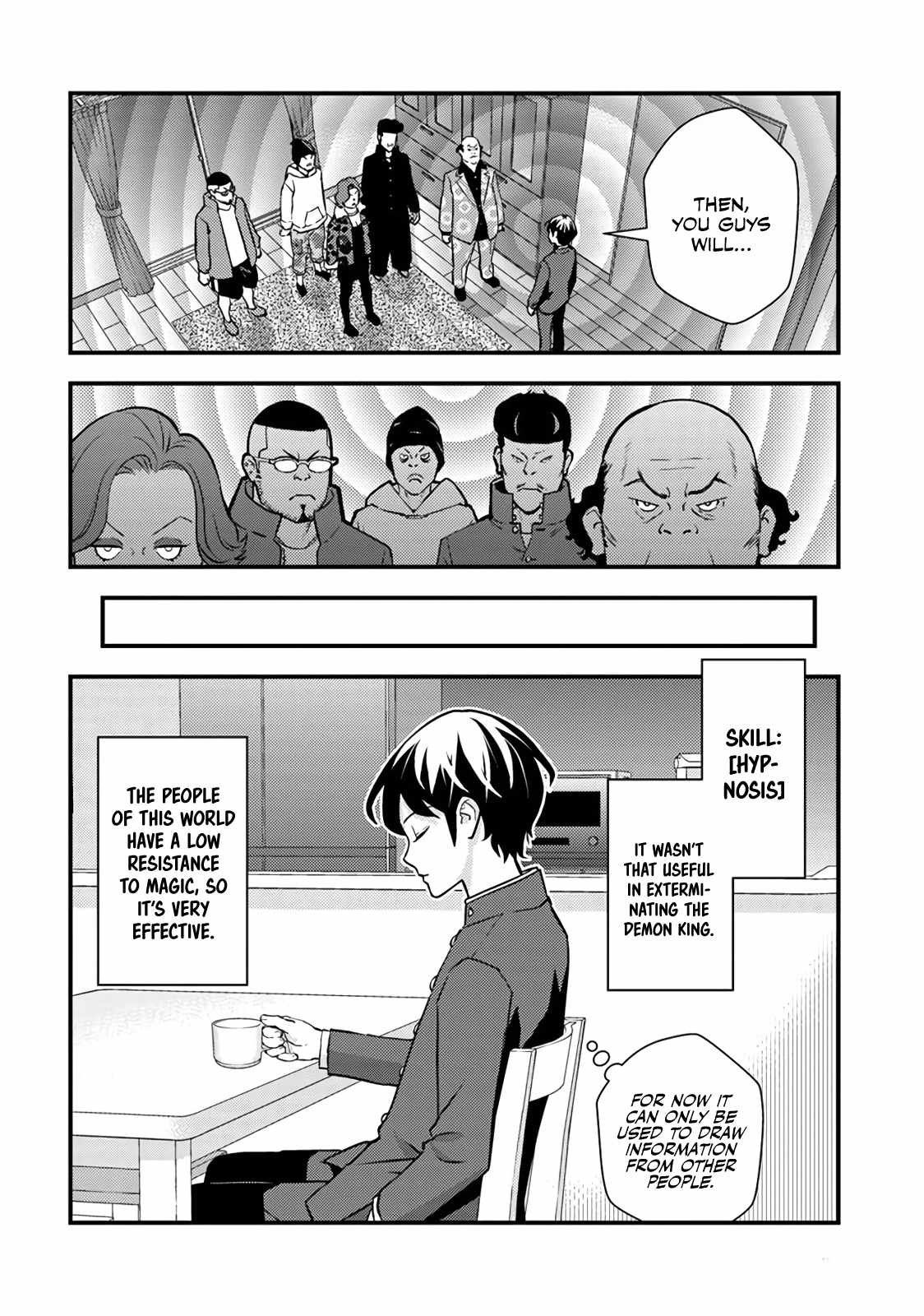 The hero returns from another world, becomes an influencer, and earns money in the real world, where dungeons have appeared! Chapter 1 page 50