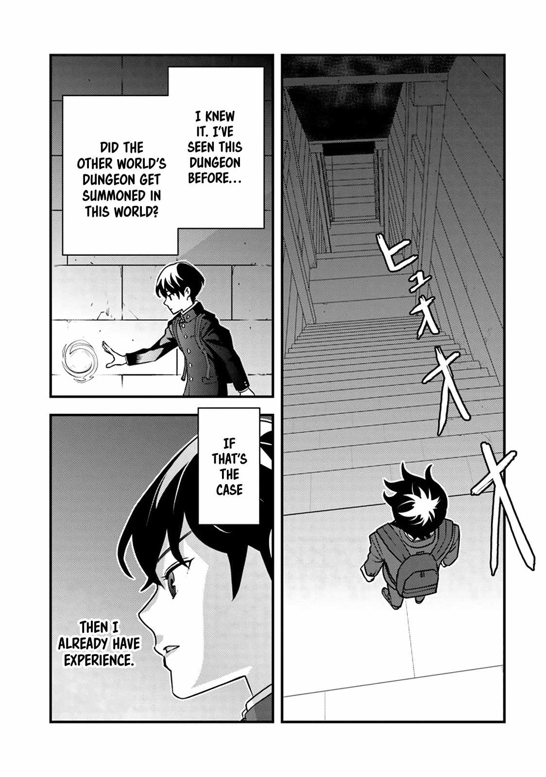 The hero returns from another world, becomes an influencer, and earns money in the real world, where dungeons have appeared! Chapter 1 page 59