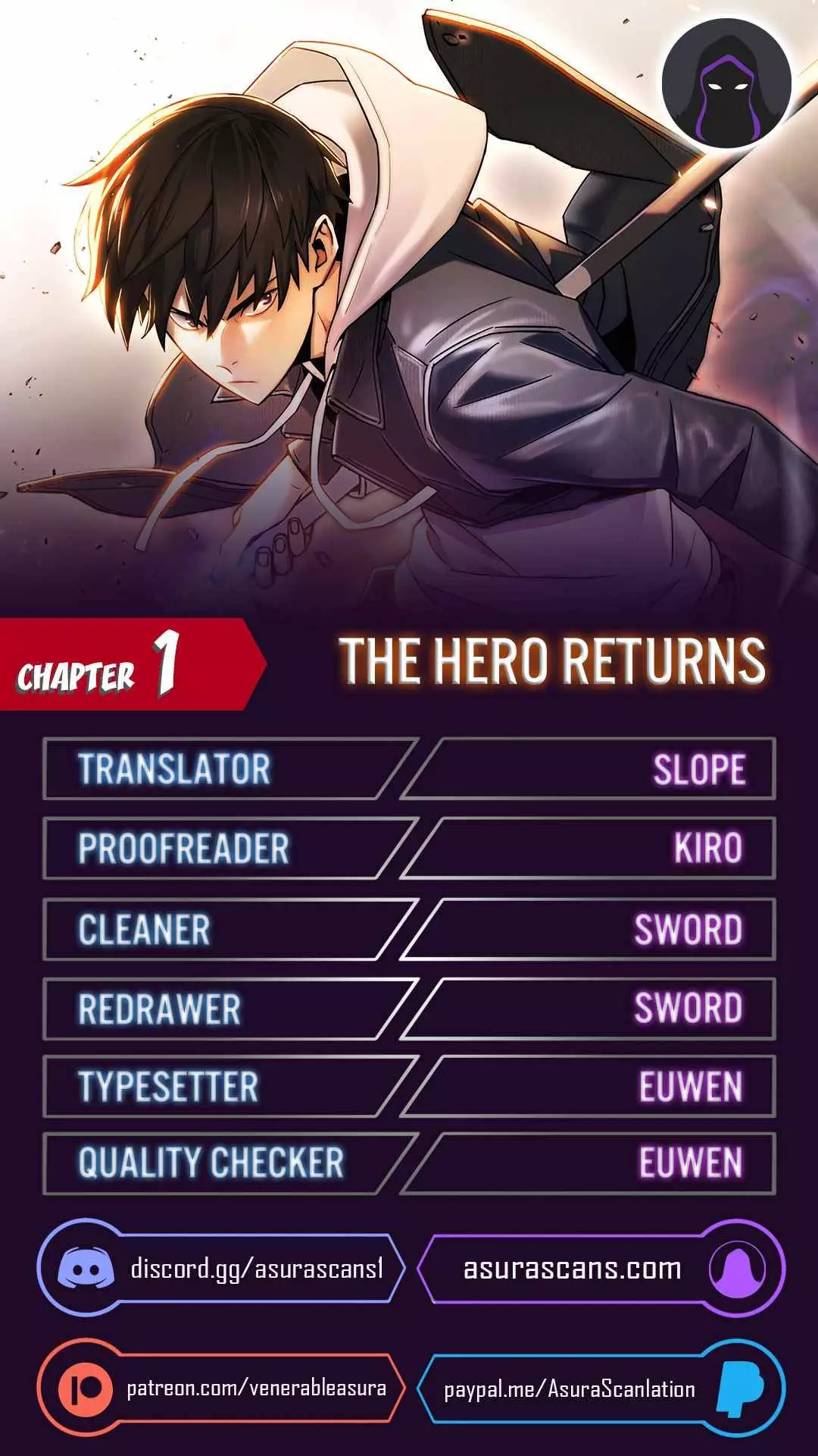 The Hero Returns Chapter 1 page 1