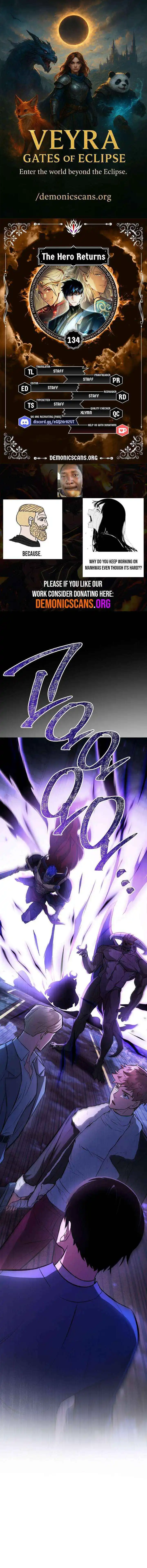 The Hero Returns Chapter 134 page 1