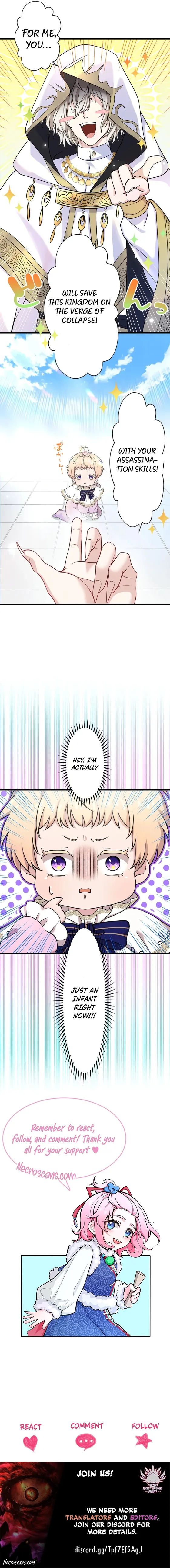 The Legendary Assassin Reincarnated as the Beloved Youngest Daughter of a Royal Family Chapter 2 page 6