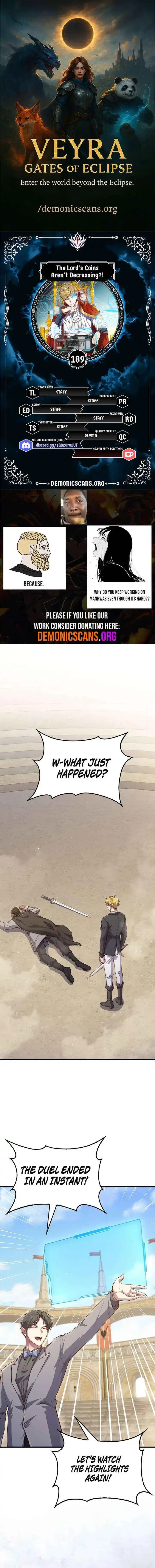The Lord’s Coins Aren’t Decreasing?! Chapter 189 page 1
