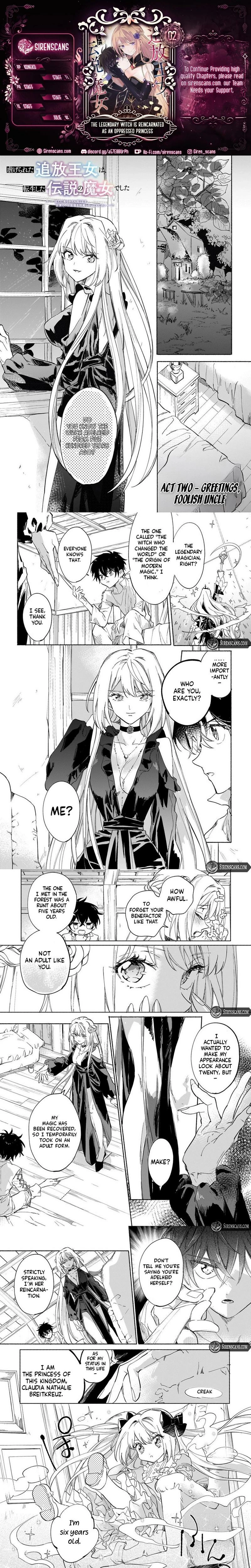 The Oppressed Princess Was a Reincarnated Legendary Magician Chapter 2 page 1
