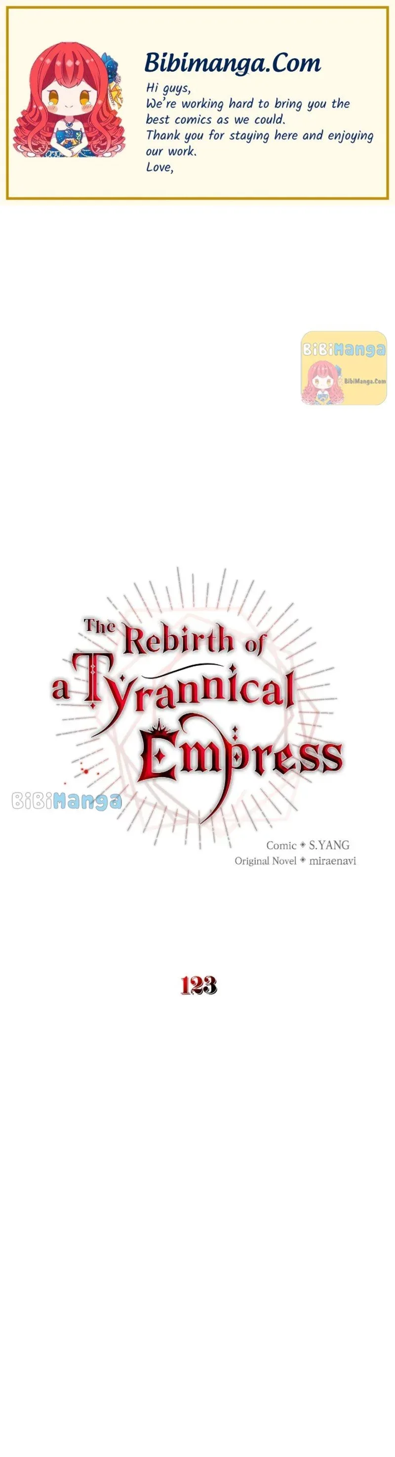 The Rebirth of a Tyrannical Empress Chapter 123 page 1